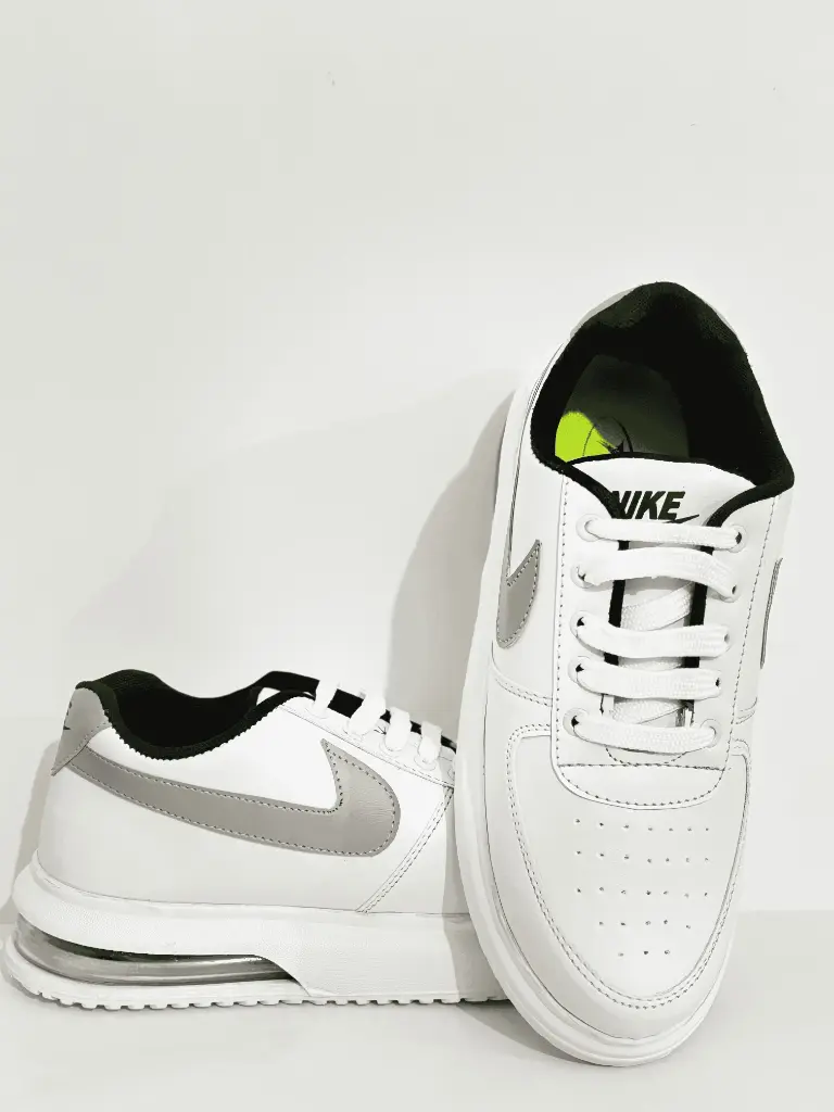 Zorvelia Men's White Air Cushion Sneakers