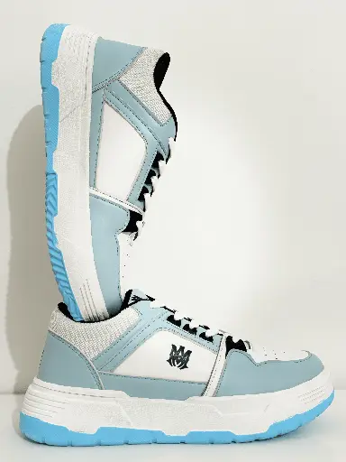 Zorvelia Men's Sky Blue & White Casual Sneakers
