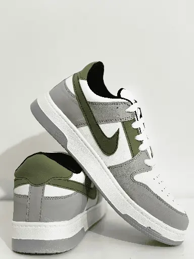 Zorvelia Men's Green & Grey Casual Sneakers